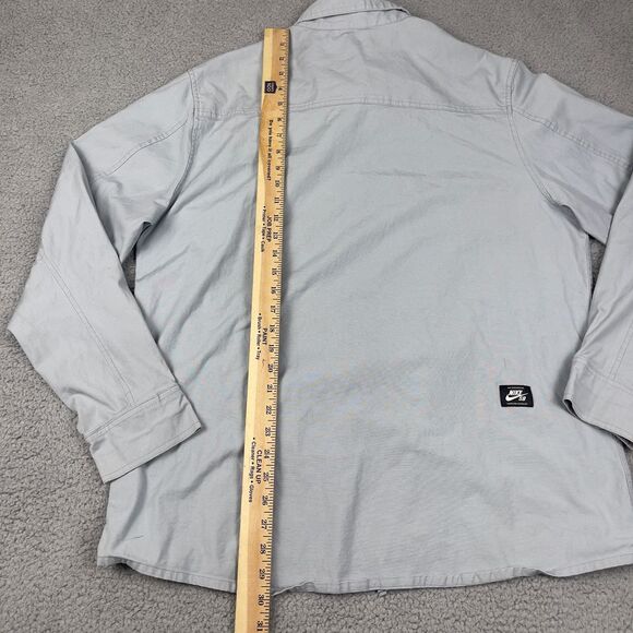 Nike SB Vista Long Sleeve Woven Blue Zip Up Shirt Jacket Shacket Denim Pockets - Picture 6 of 7